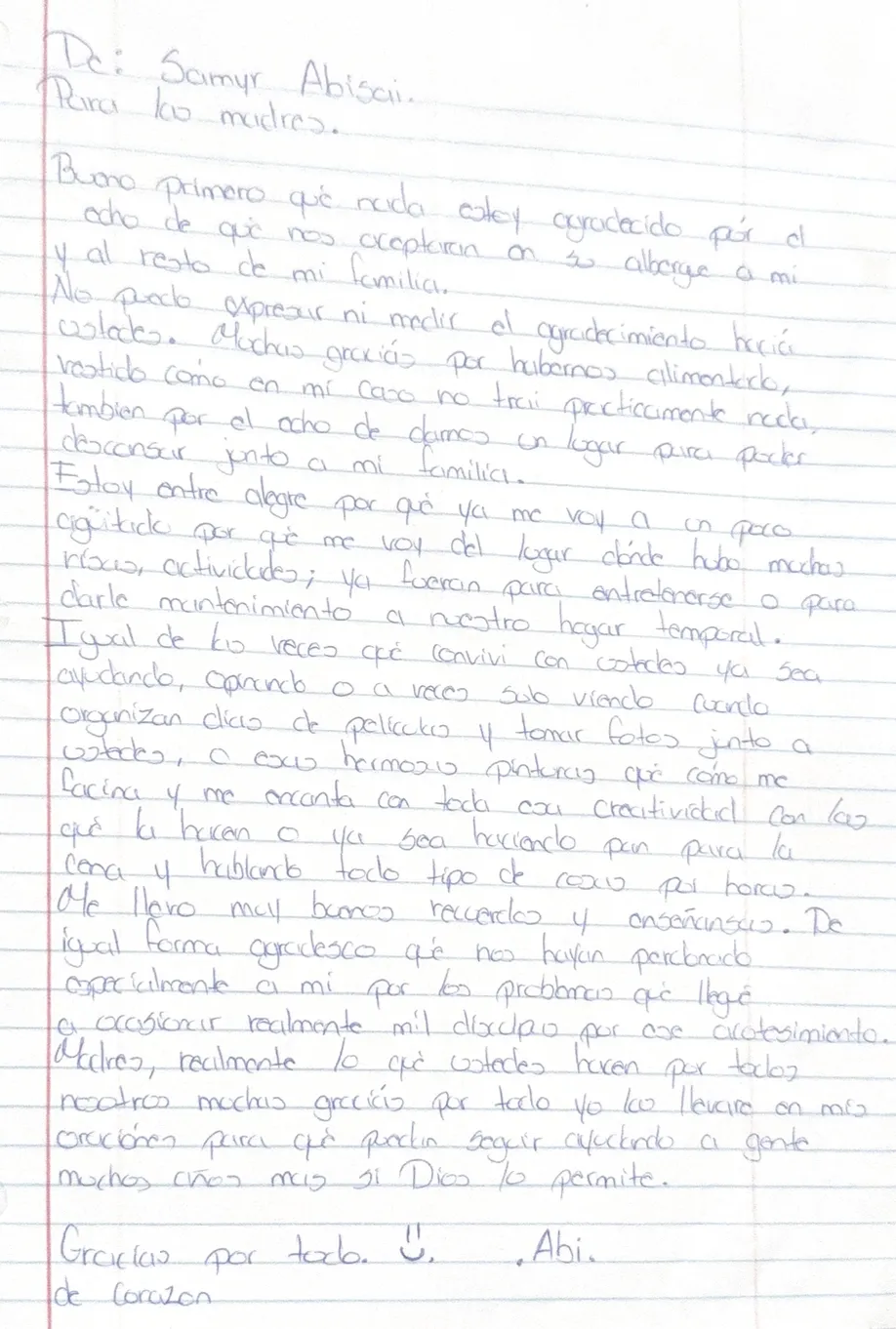 Carta de Samyr Abisaí ("Abi")