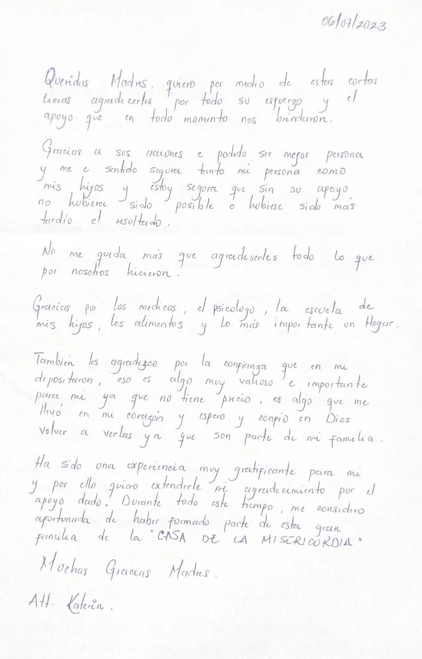 Carta de Katerin