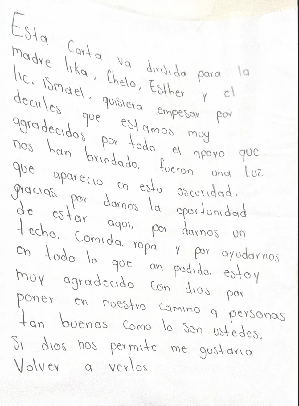 Carta de Anónimo