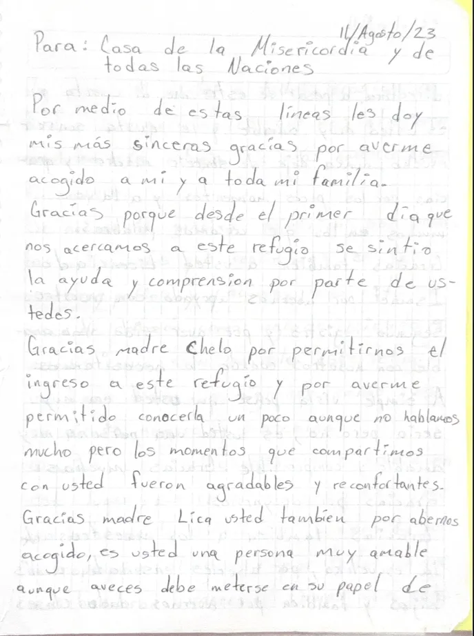 Carta de Anónimo