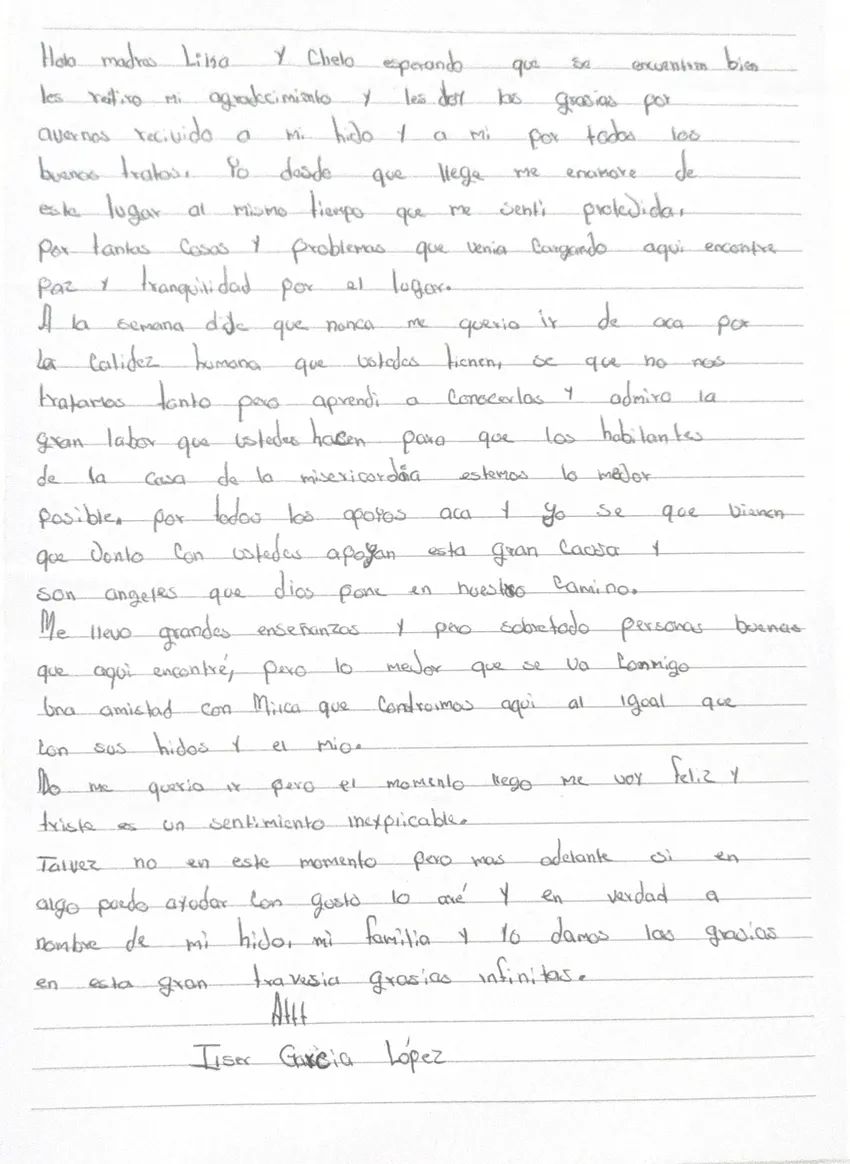 Carta de Jisel García López