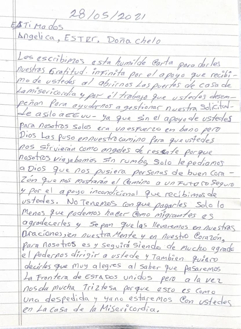 Carta de Anónimo
