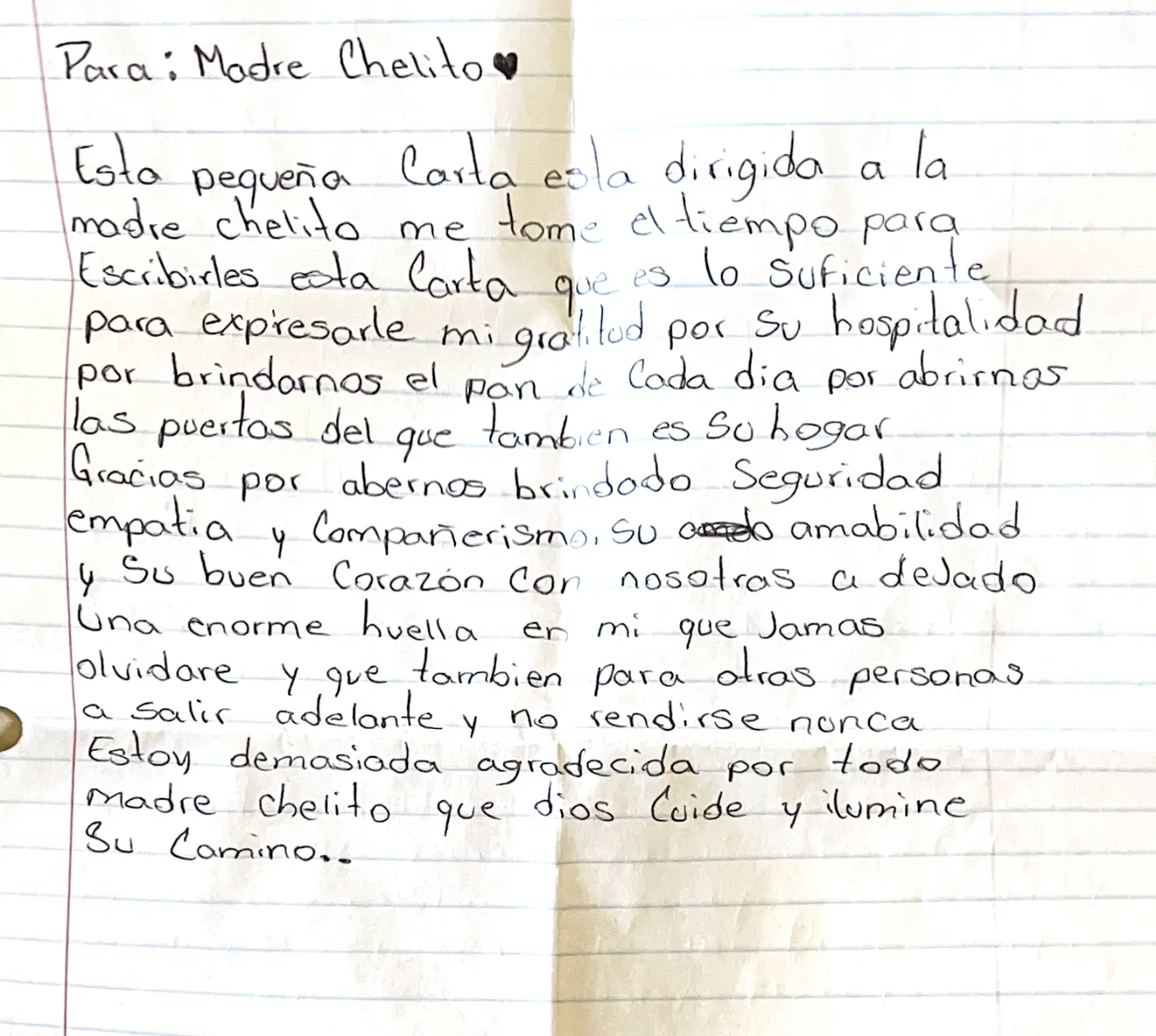 Carta de Anónimo