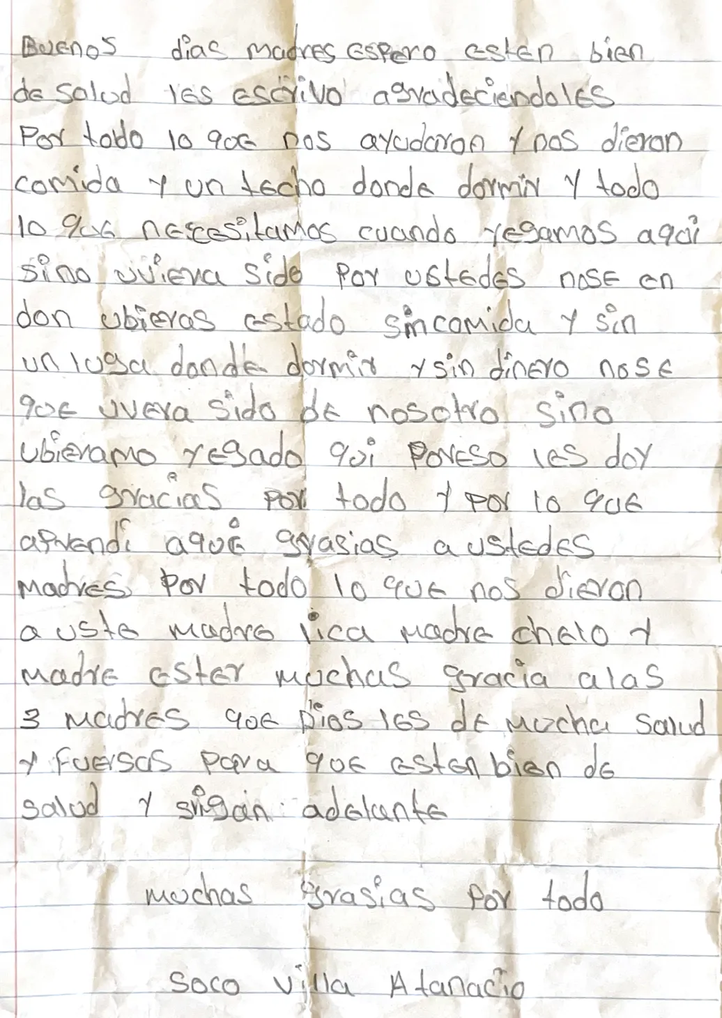 Carta de Soco Villa Atanacio