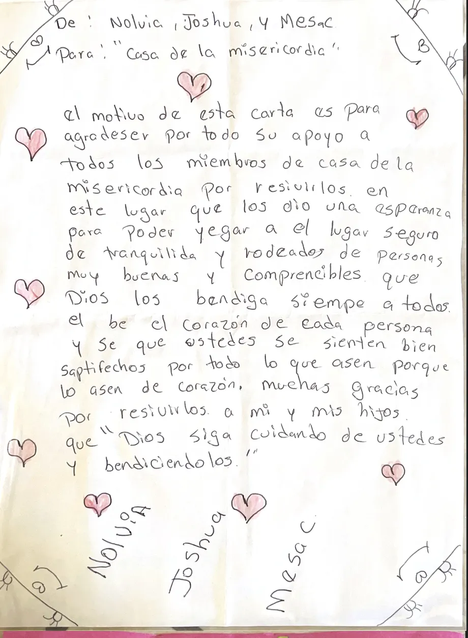 Carta de Nolvia, Joshua y Mesac