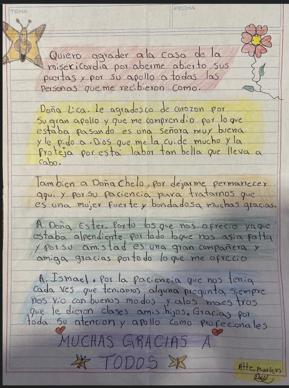 Carta de Marlen