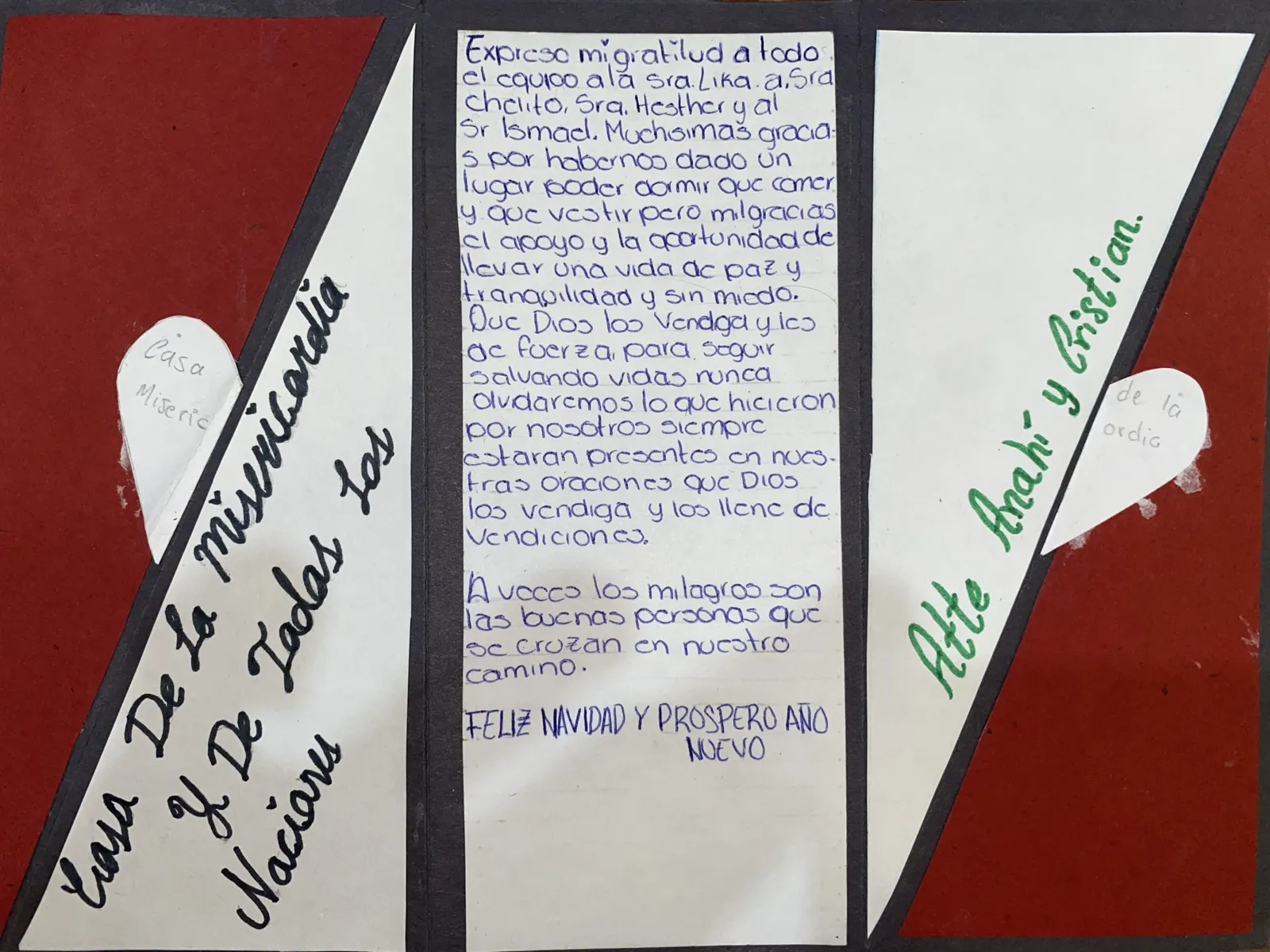 Carta de Anahí y Cristian