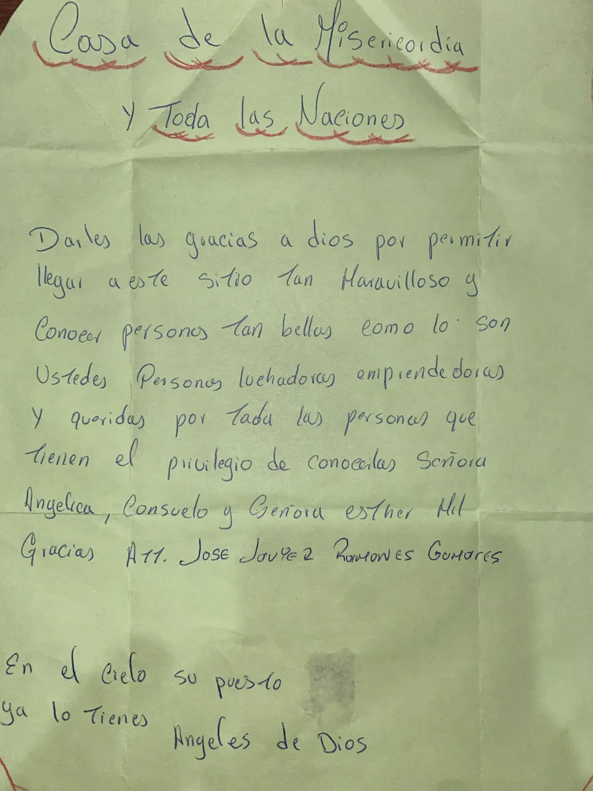 Carta de José Javier Ramírez Gutiérrez