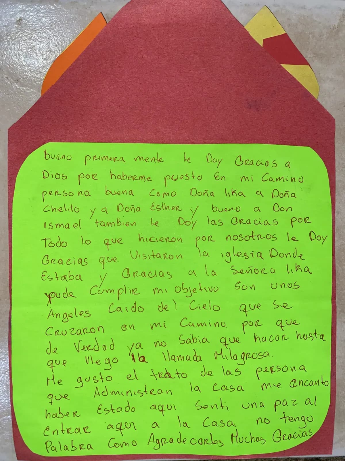 Carta de Anónimo