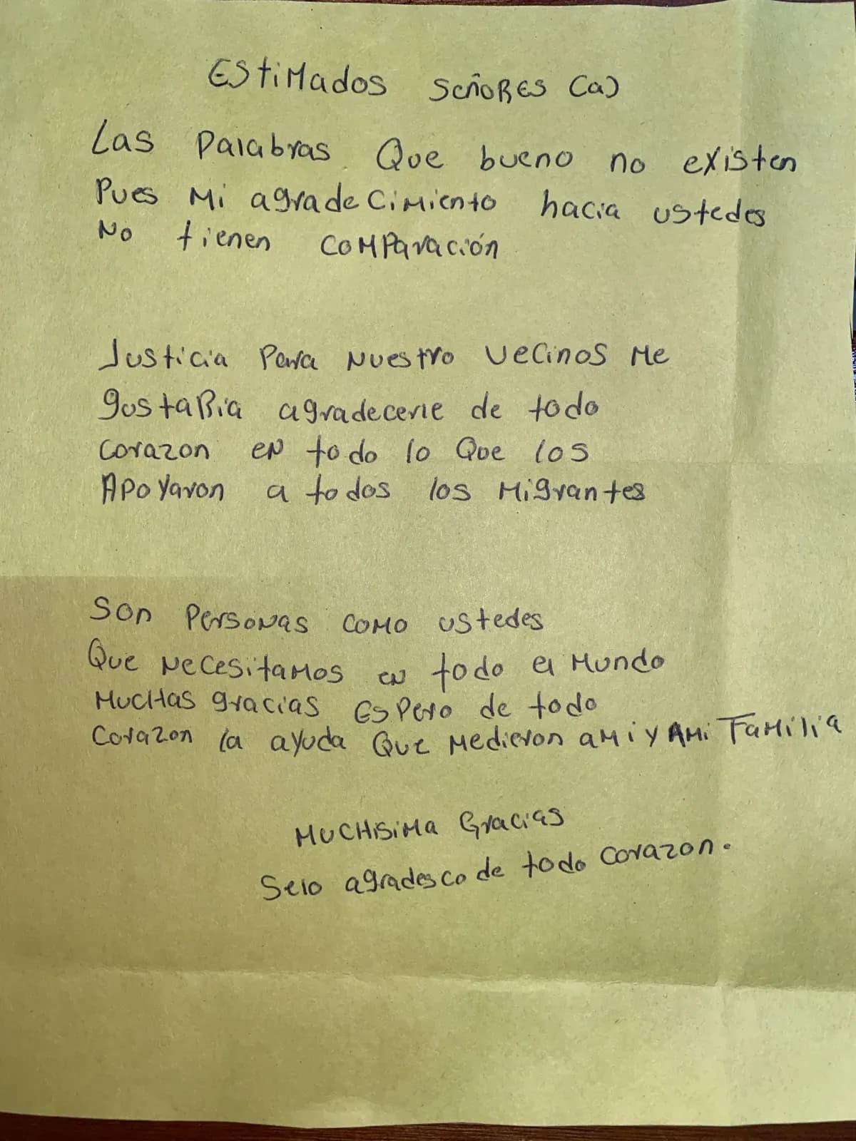 Carta de Anónimo