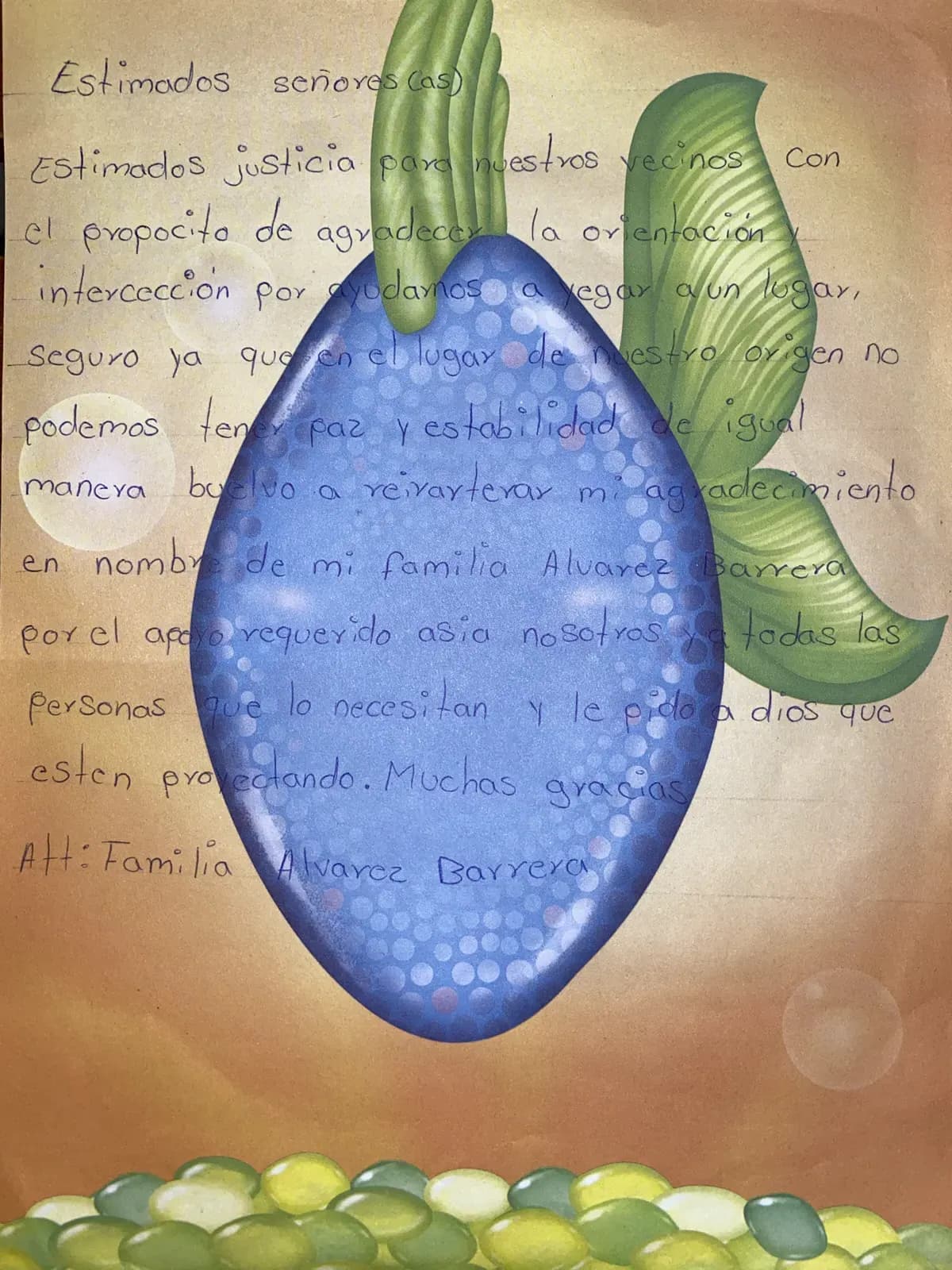 Carta de Familia Álvarez Barrera