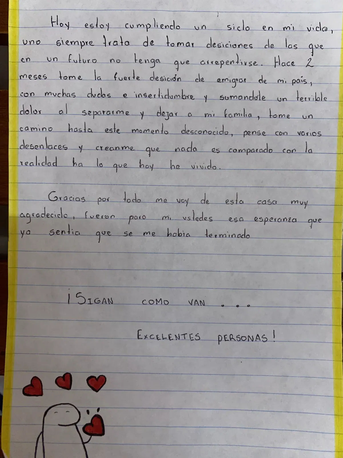 Carta de Anónimo