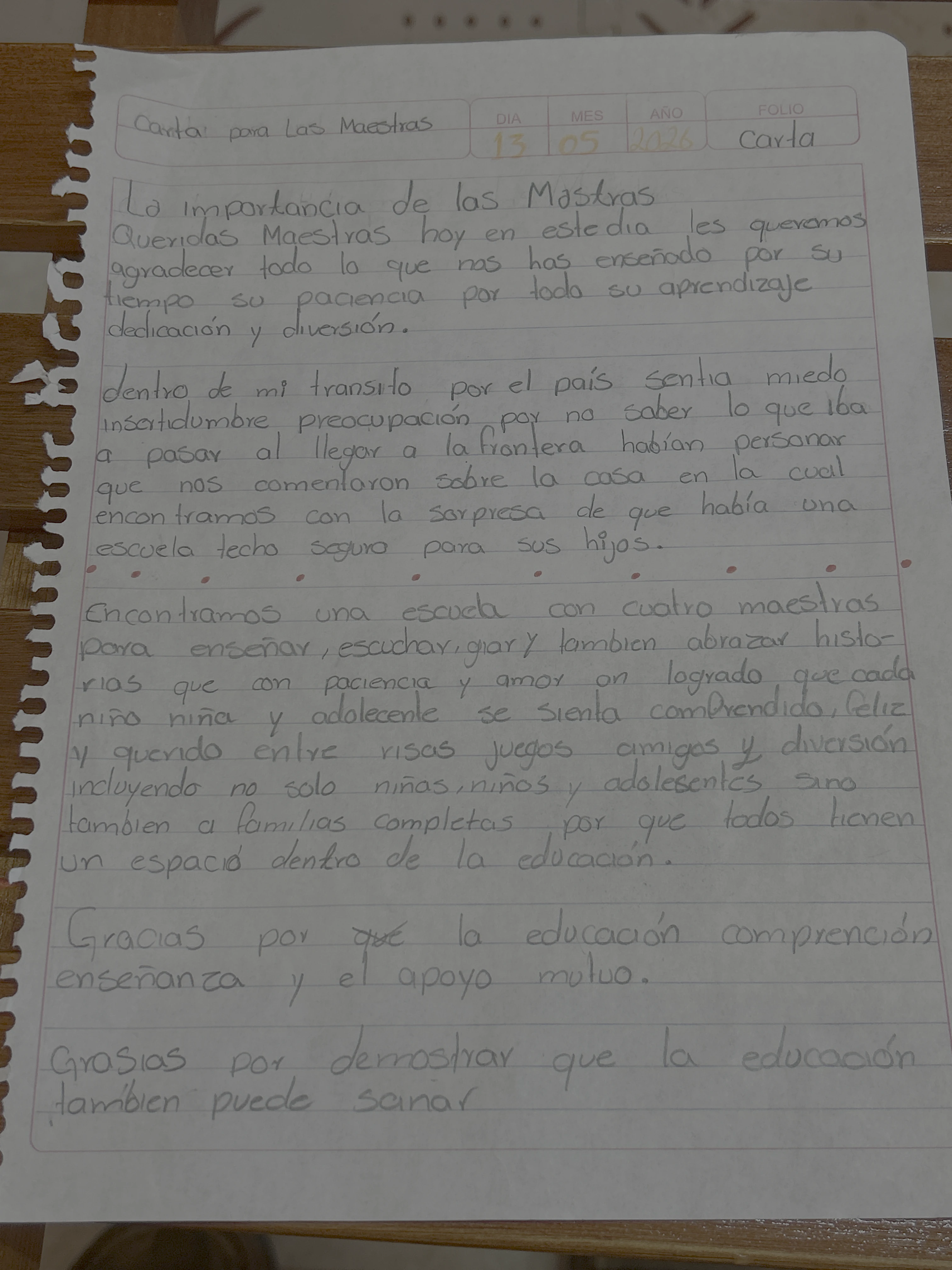 Carta de Anónimo