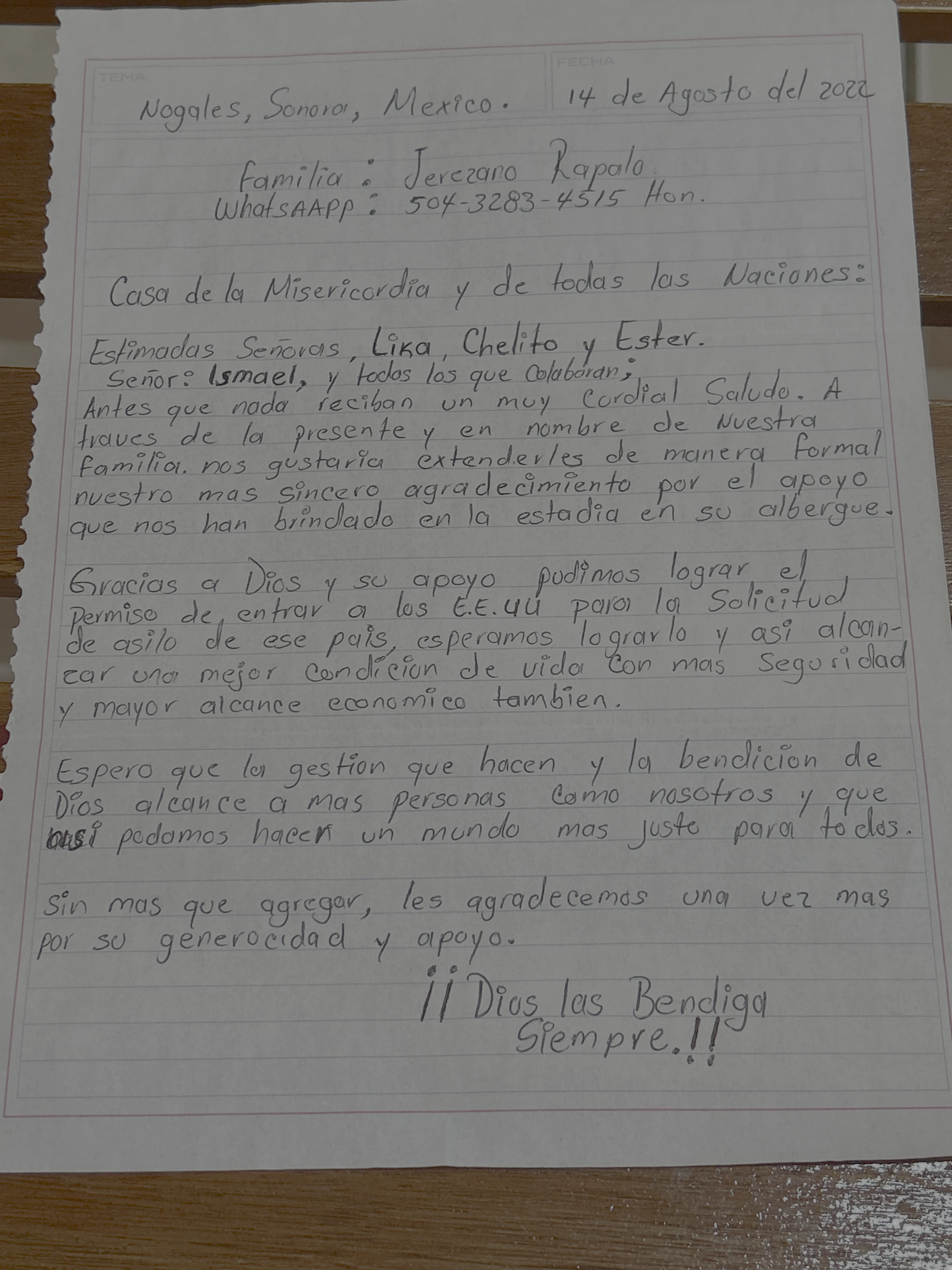 Carta de Familia Jerezano Rapalo