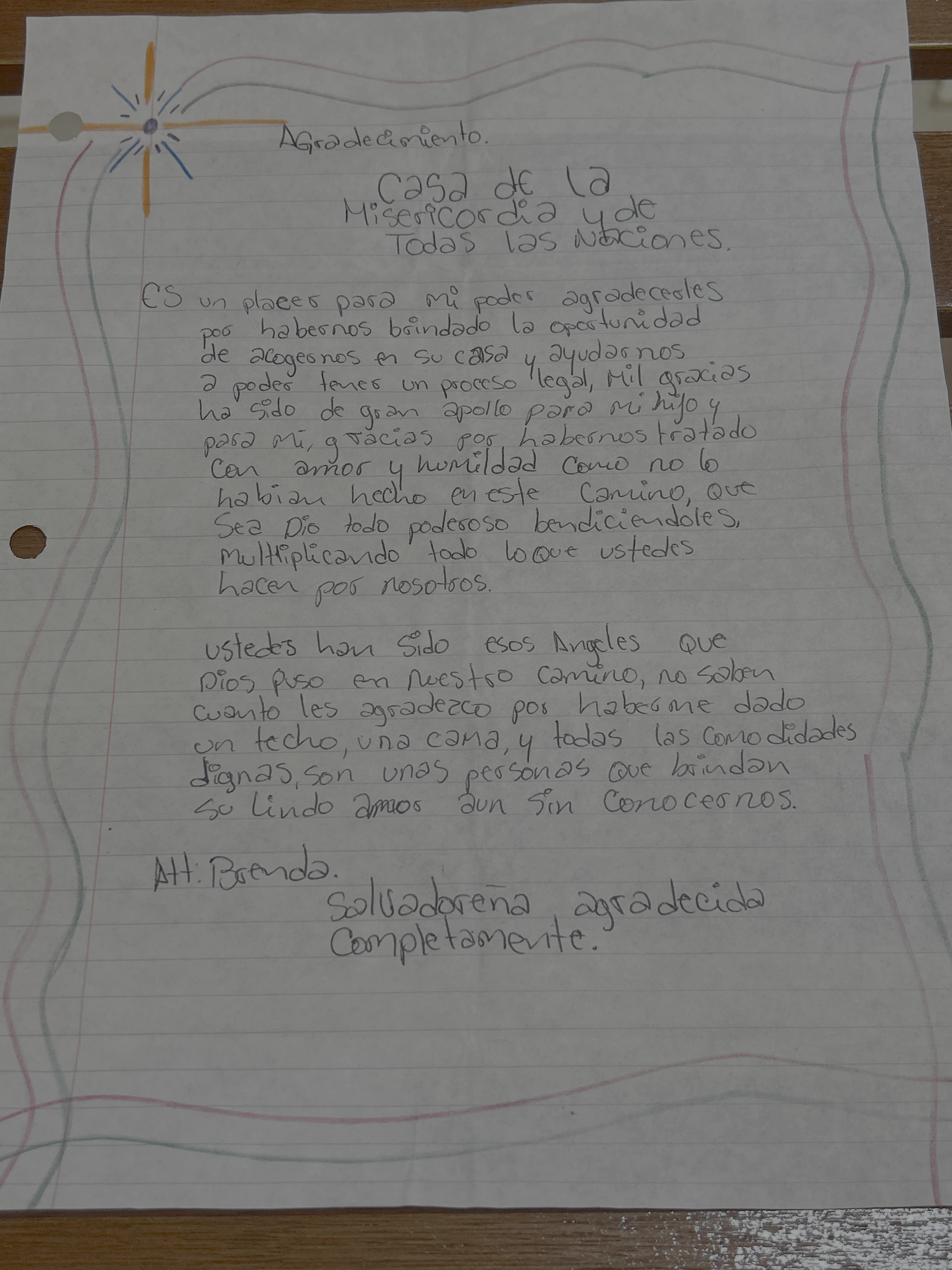 Carta de Brenda