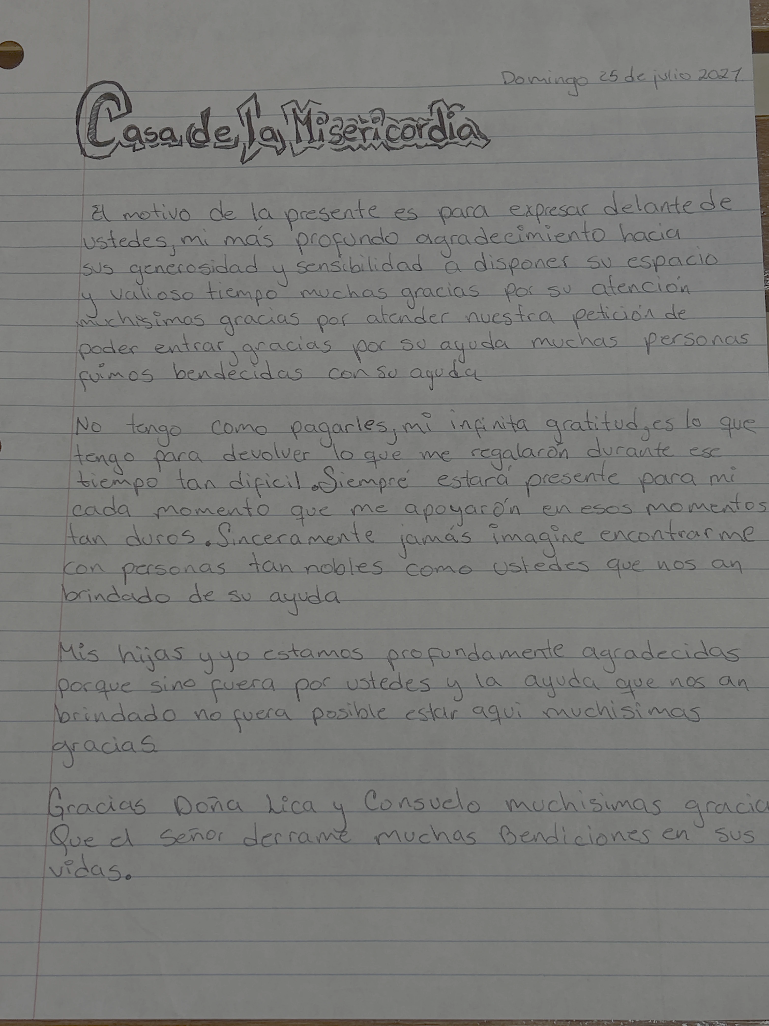 Carta de Anónimo