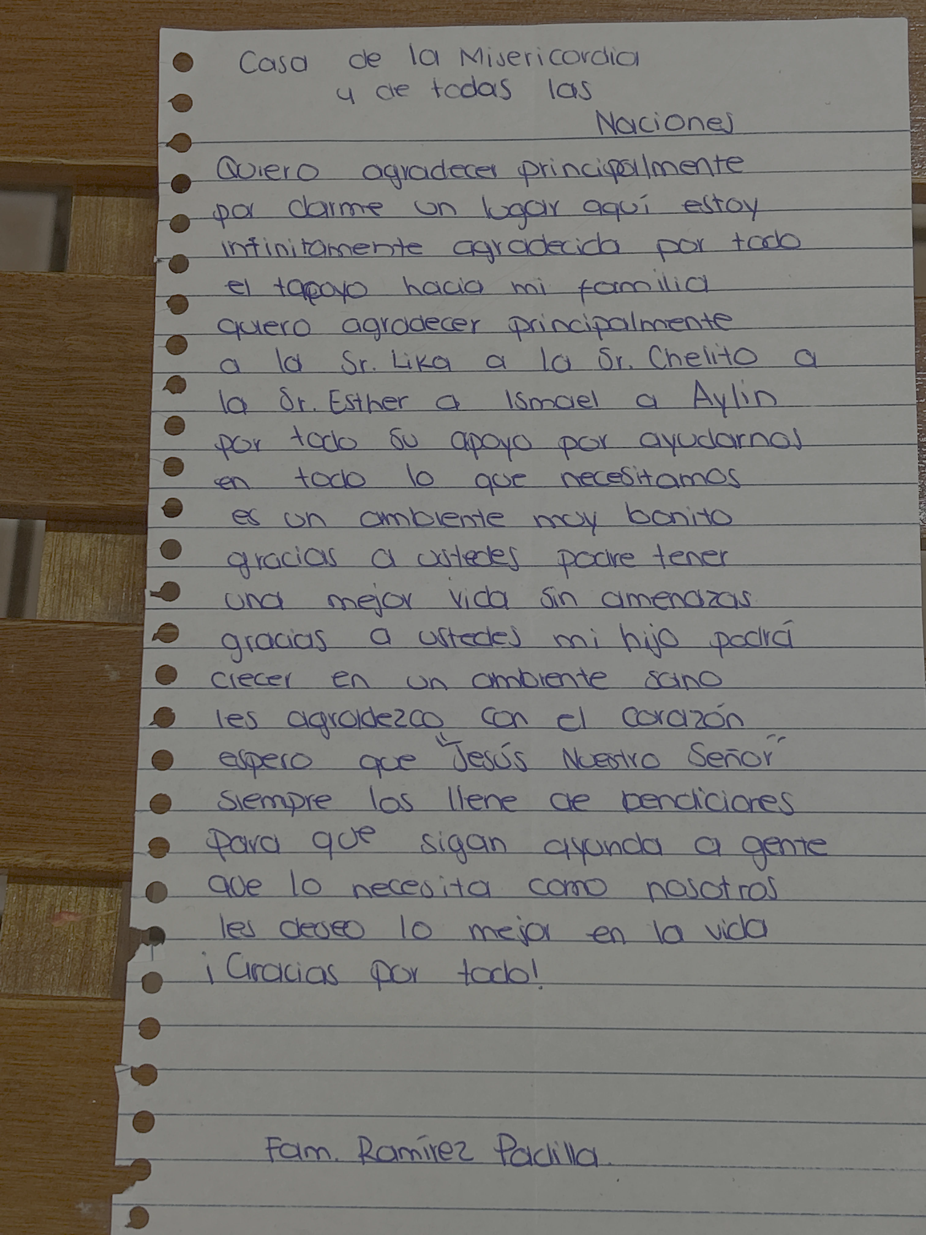 Carta de Familia Ramírez Padilla