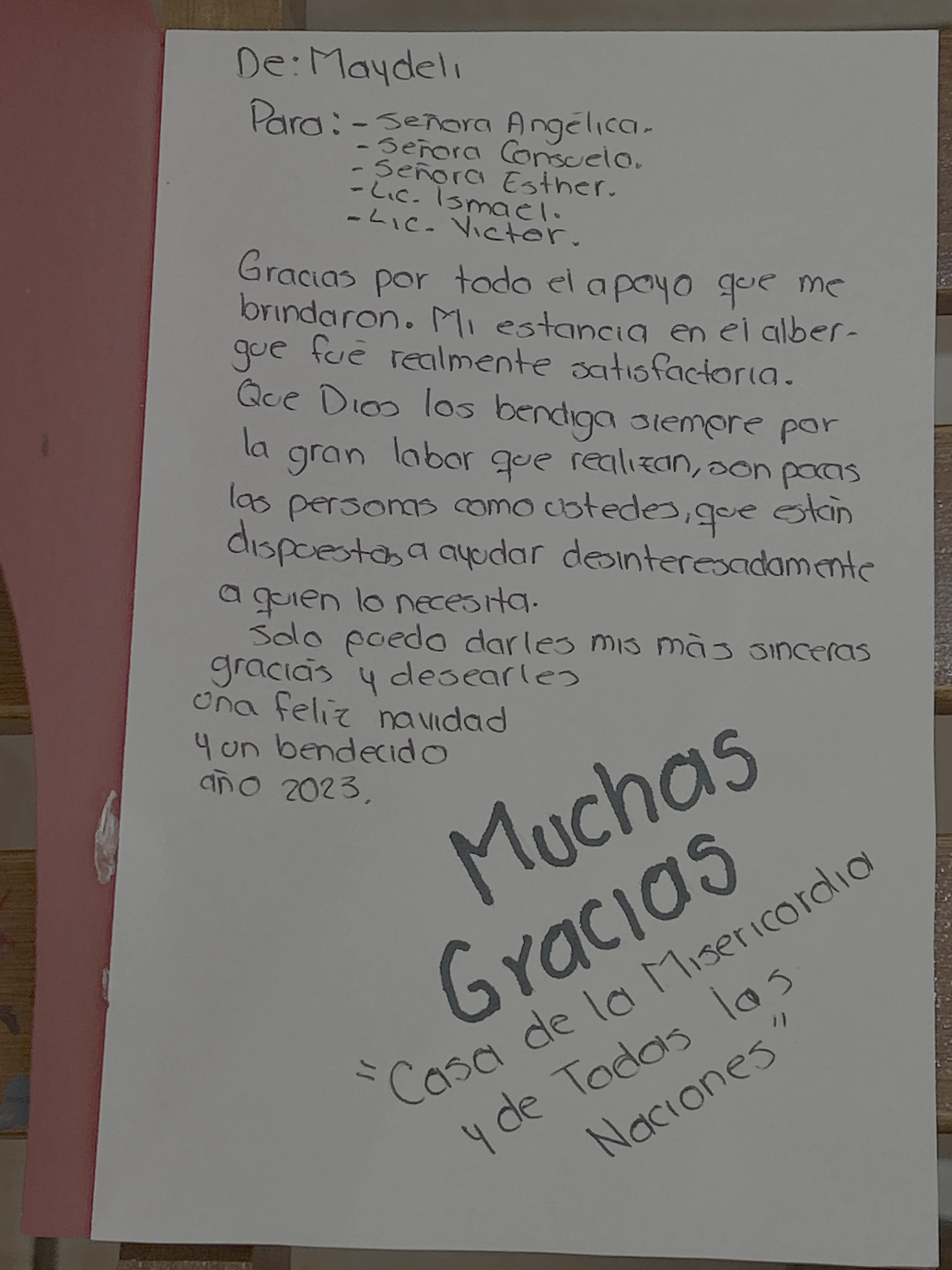Carta de Maydeli