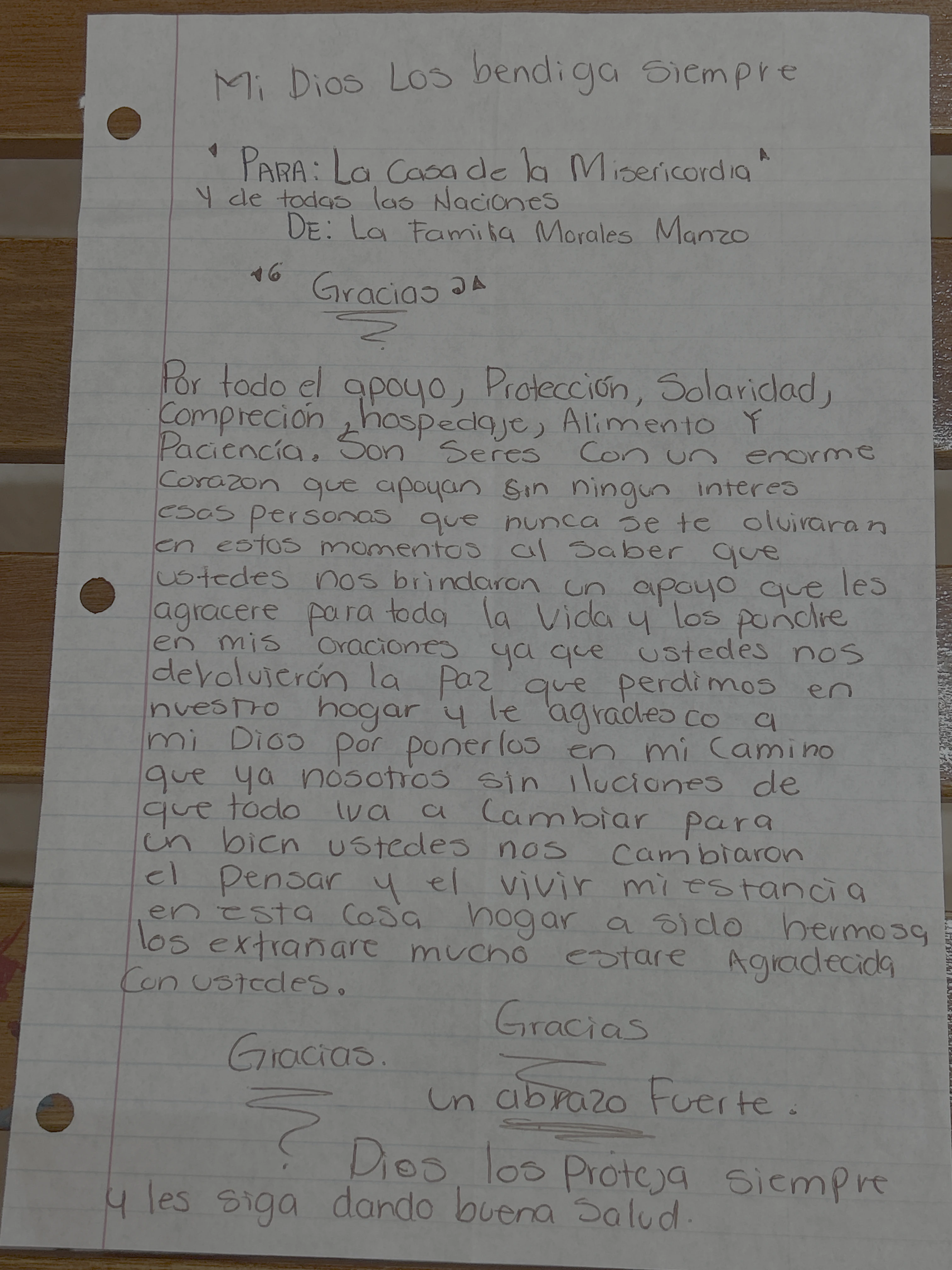 Carta de Familia Morales Manzo