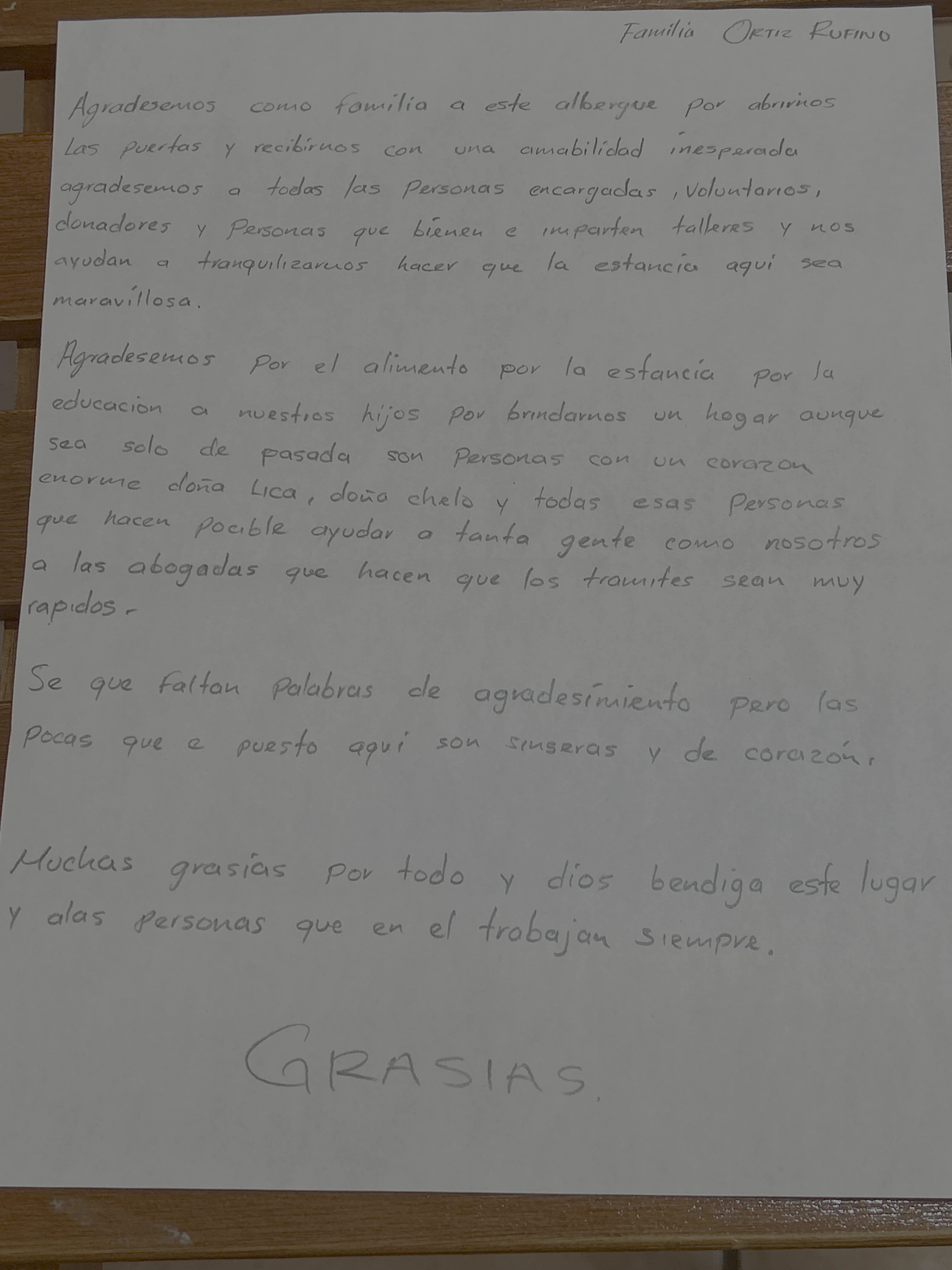 Carta de Familia Ortiz Rufino