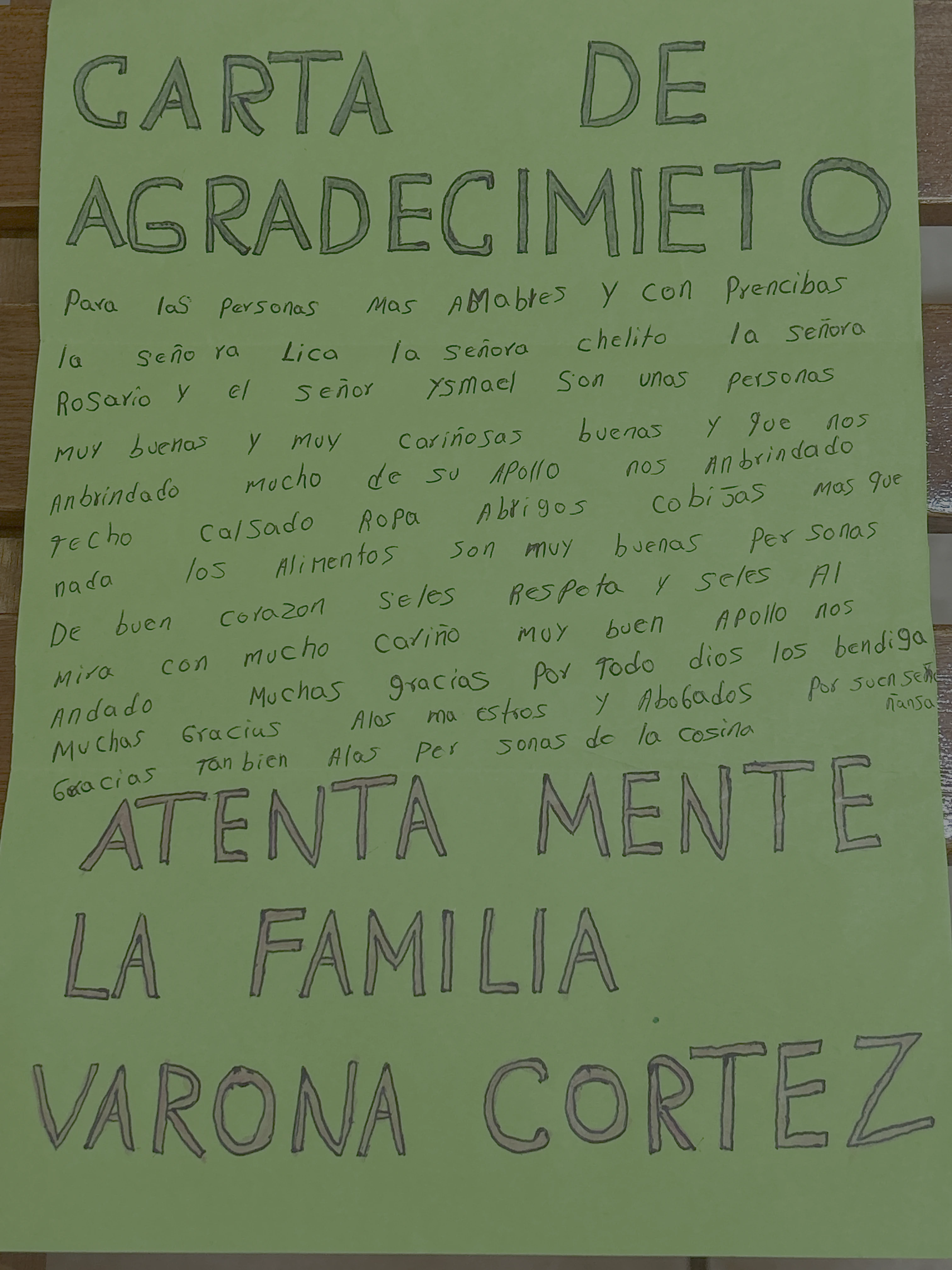 Carta de Familia Varona Cortez