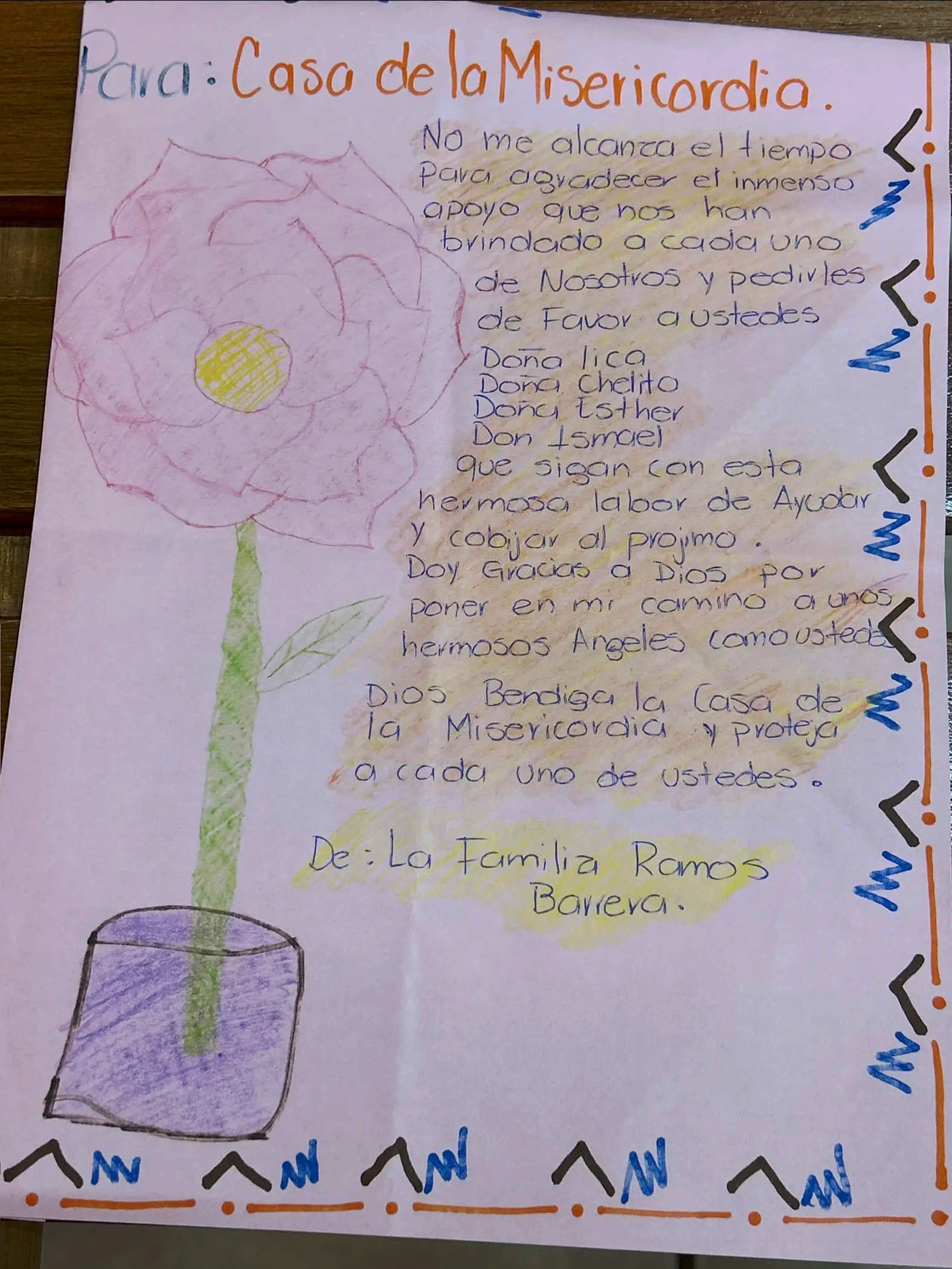 Carta de Familia Ramos Barrera