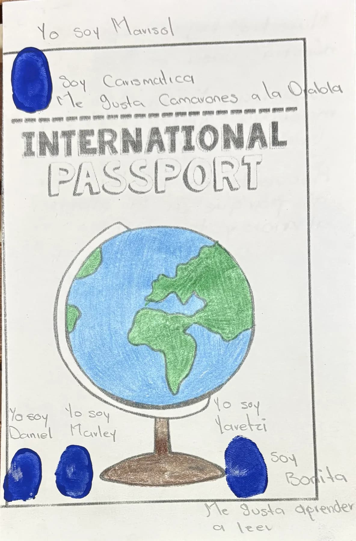 Pasaporte de Marisol, Daniel, Marley, Yaretzi
